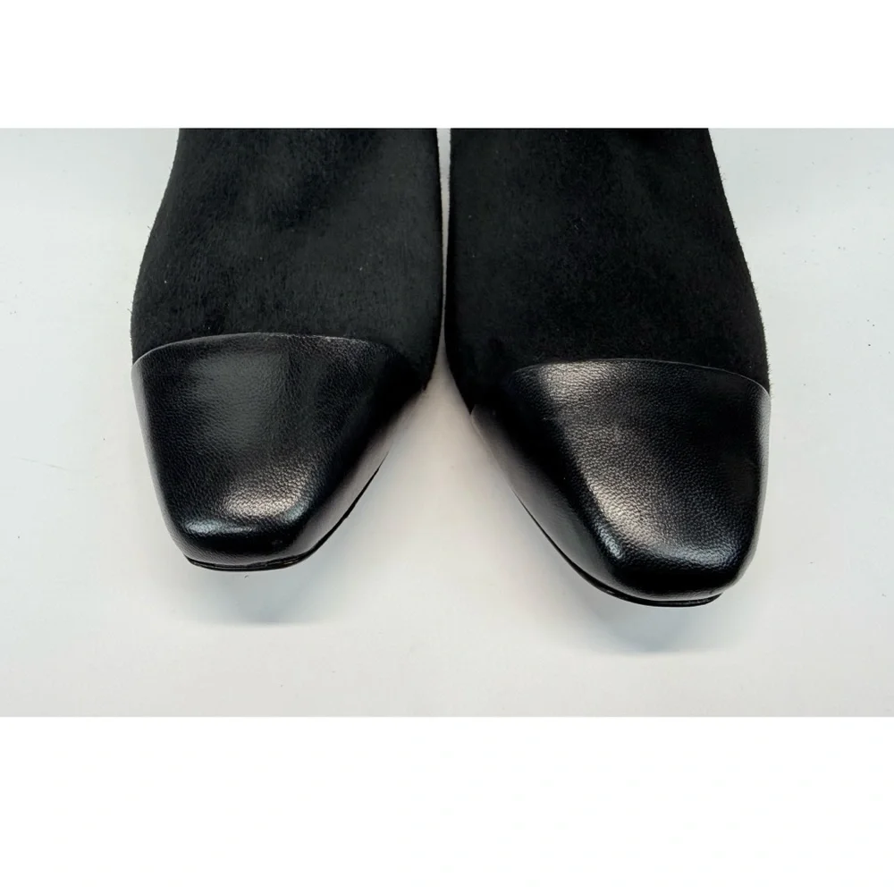 New Veronica Beard Cecile Suede Tall Boot Black Sz 9.5